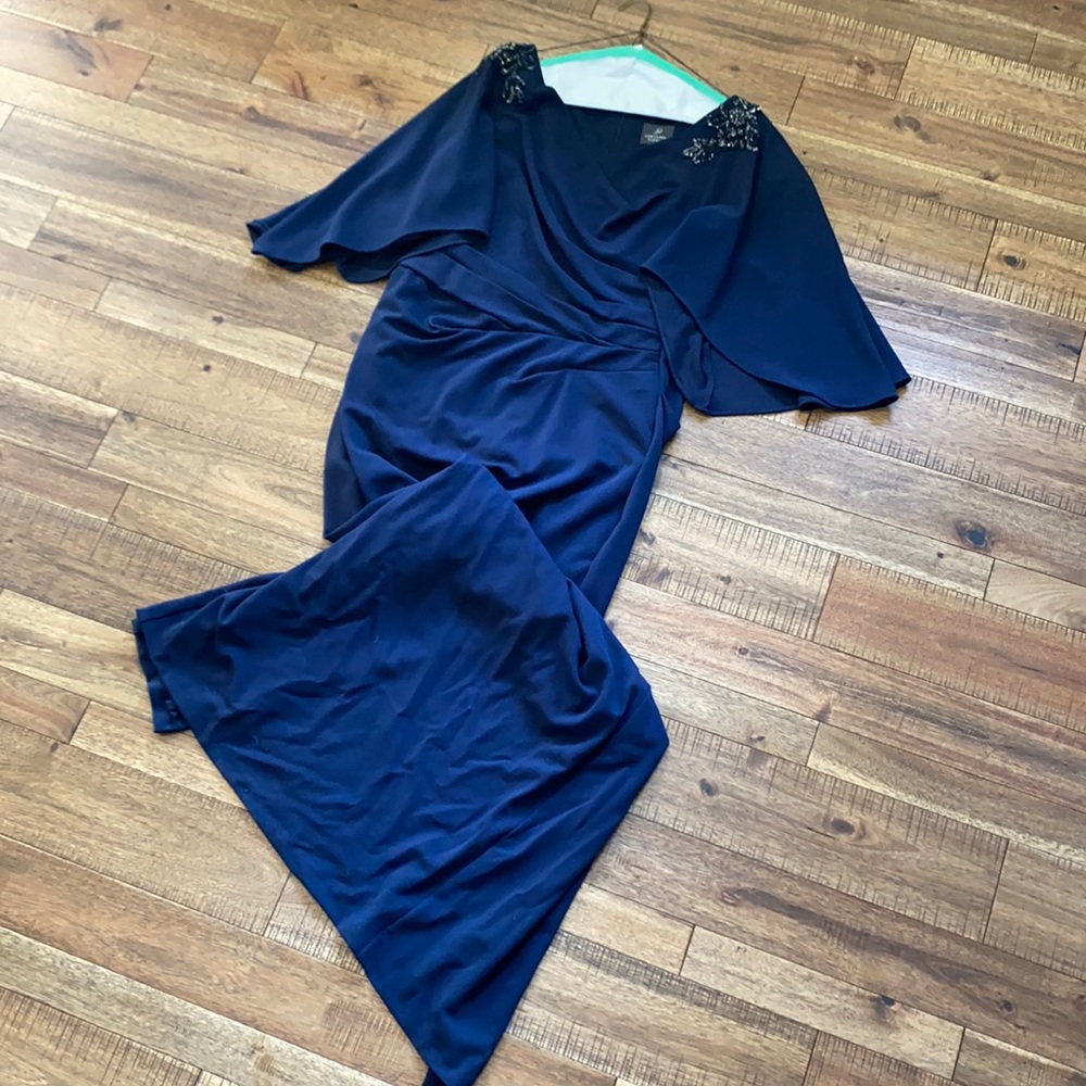 Adrianna Papell Navy Evening Gown Size 12